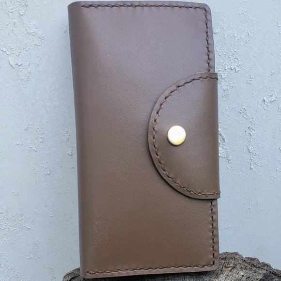 Women's Ten Card Brown Leather Wallet - Picture 1 of 2